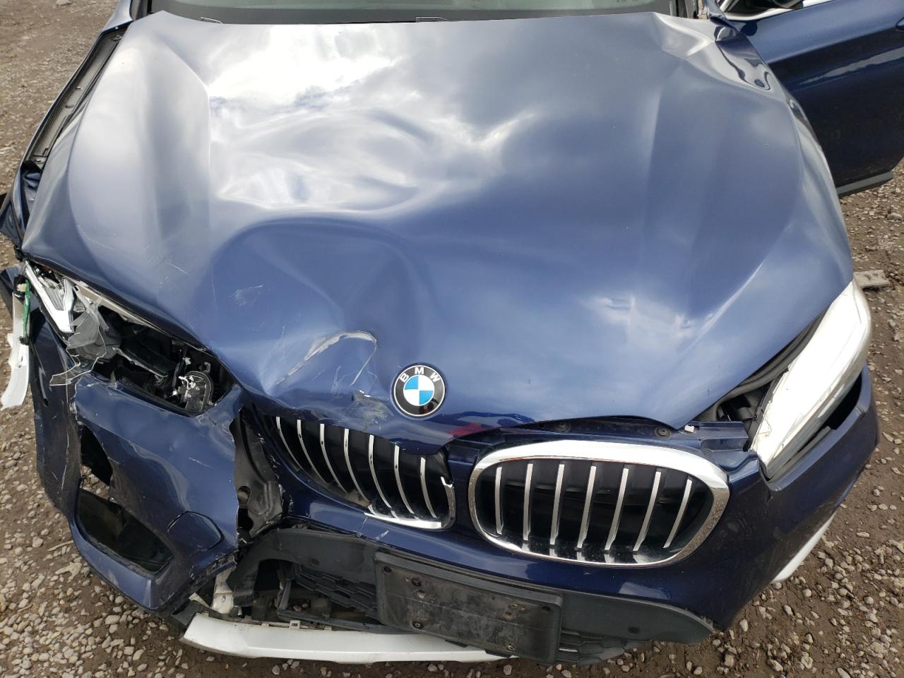 2017 BMW X1 VIN WBXHT3C33H5F87171 Copart auction photo, front end / frame damage damage thumbnail 14