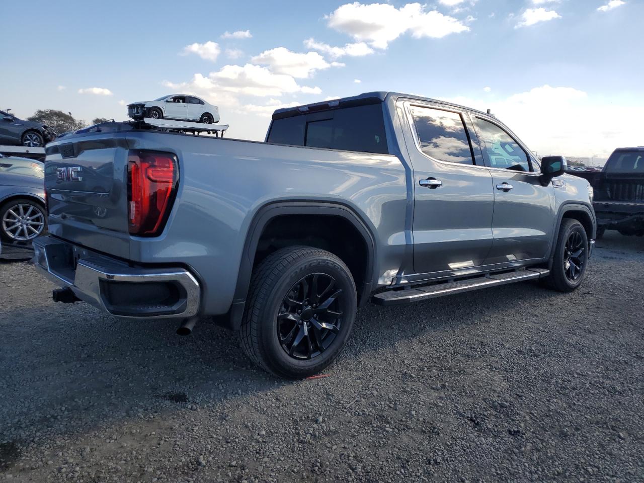 2021 GMC Sierra VIN 3GTP8DED8MG232227 Copart auction photo, front end damage thumbnail 3