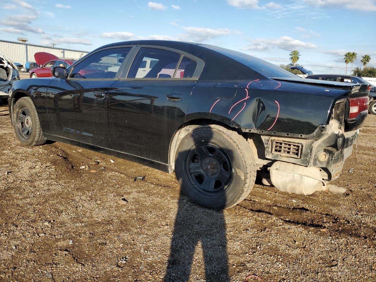 2014 Dodge Charger VIN 2C3CDXAT8EH150657 Copart auction photo, rear end damage thumbnail 2