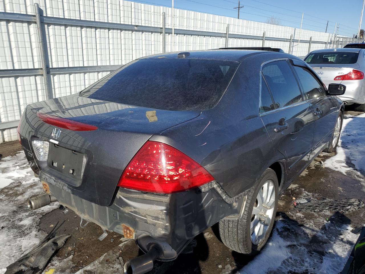 2006 Honda Accord VIN 1HGCM66866A055350 Copart auction photo, rear end / front end damage thumbnail 3