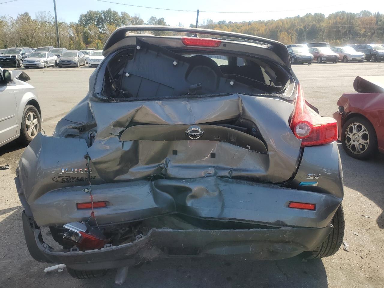 2014 Nissan Juke VIN JN8AF5MR3ET362083 Copart auction photo, rear end / front end damage thumbnail 6
