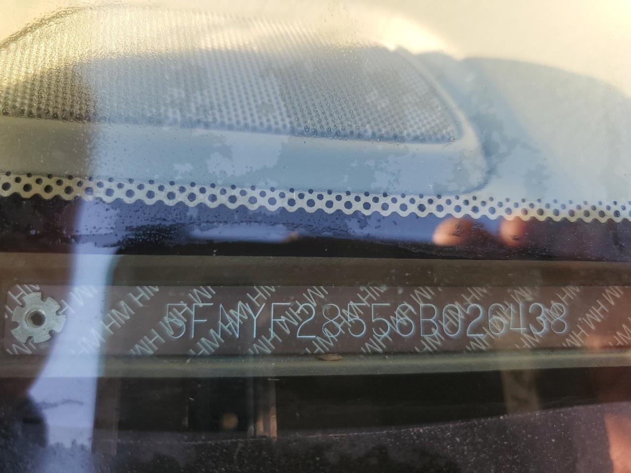 2006 Honda Pilot VIN 5FNYF28556B026438 Copart auction photo, side damage thumbnail 13