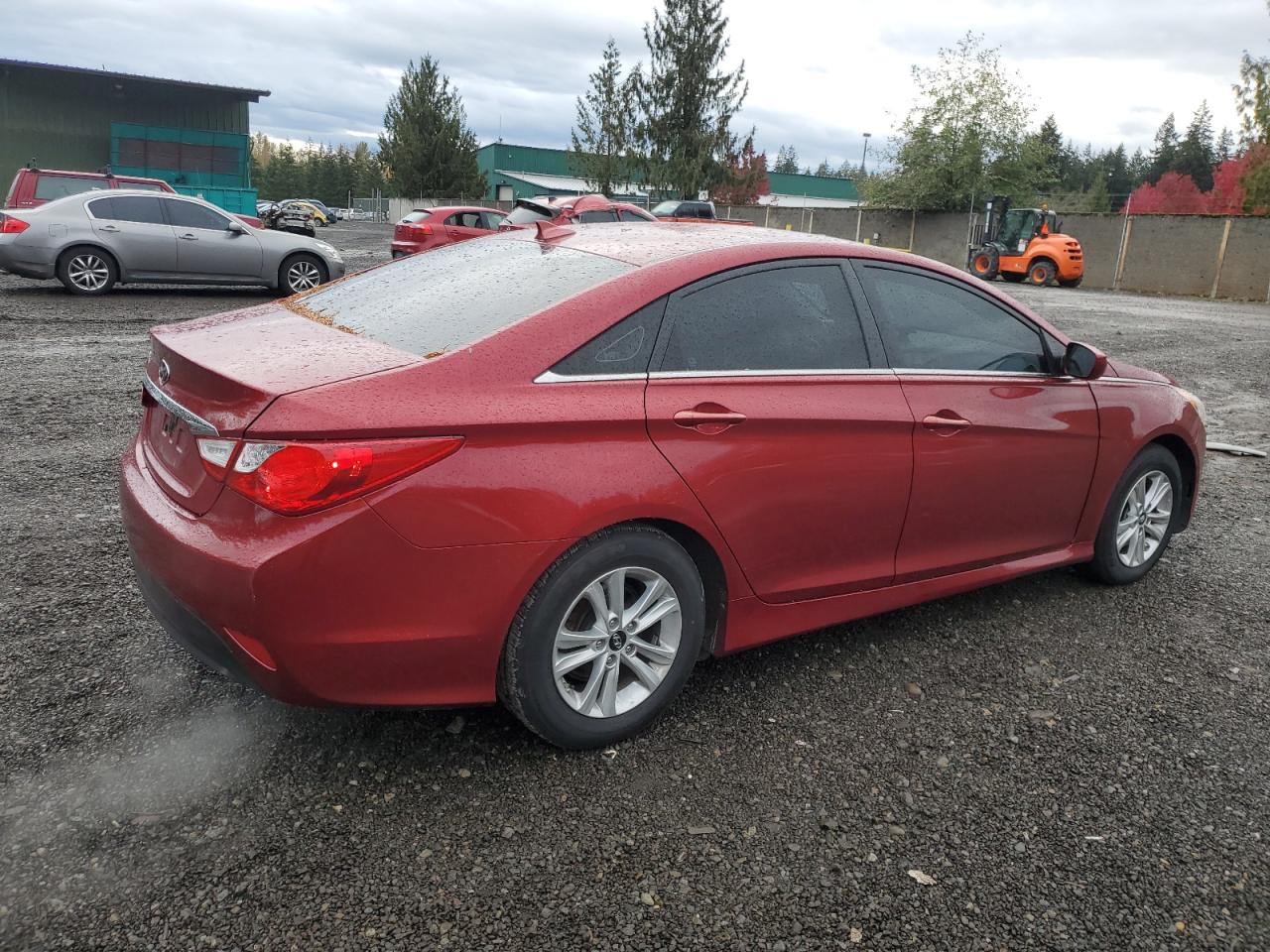 2014 Hyundai Sonata VIN 5NPEB4AC0EH892647 Copart auction photo, front end / side damage thumbnail 3
