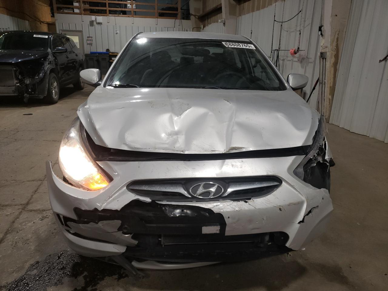 2014 Hyundai Accent VIN KMHCT4AE0EU668592 Copart auction photo, front end damage thumbnail 5