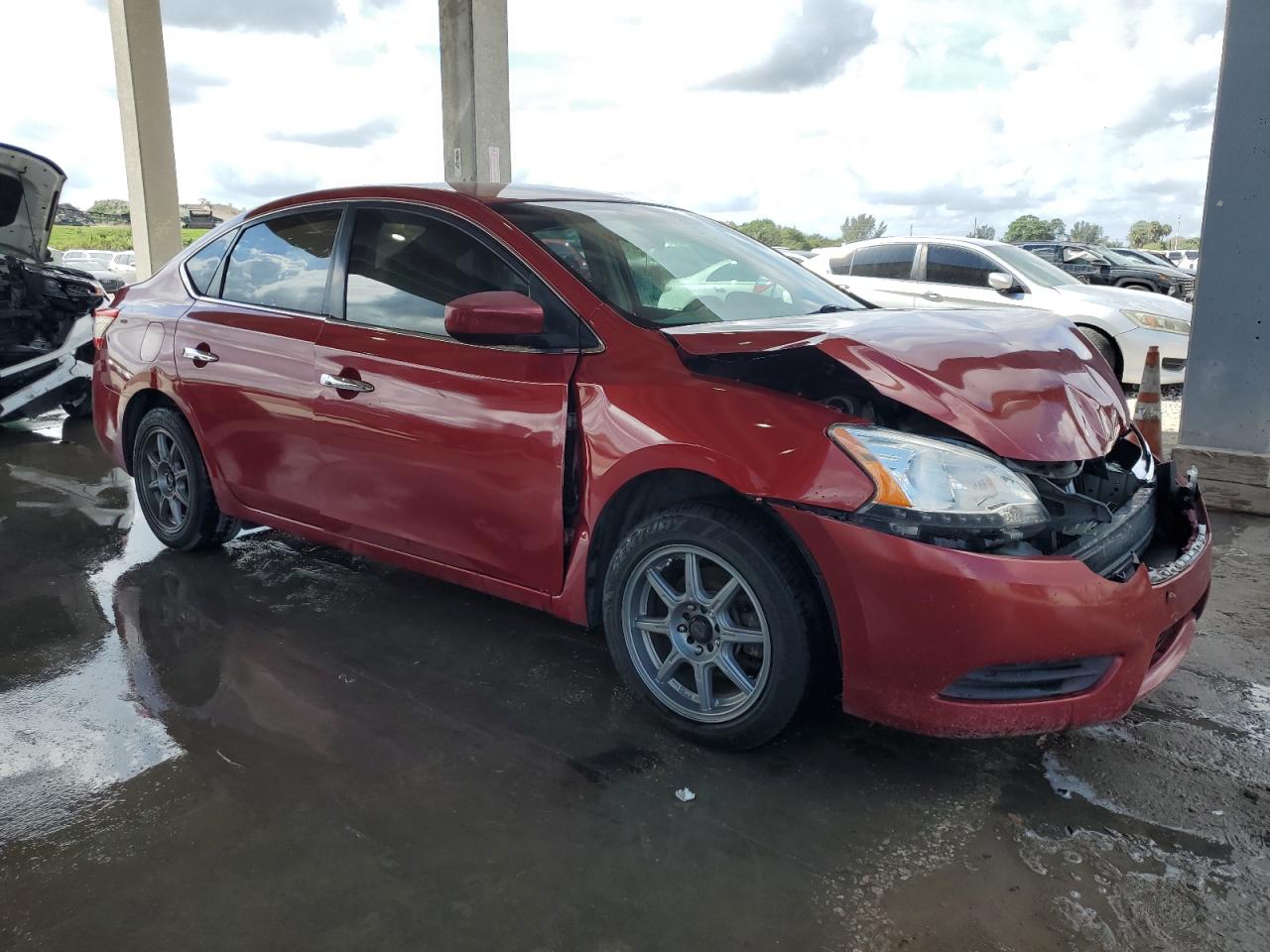 2013 Nissan Sentra VIN 3N1AB7AP4DL716835 Copart auction photo, front end / minor dent/scratches damage thumbnail 4