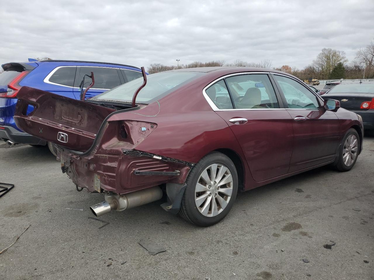 2014 Honda Accord VIN 1HGCR2F73EA224949 Copart auction photo, rear end damage thumbnail 3