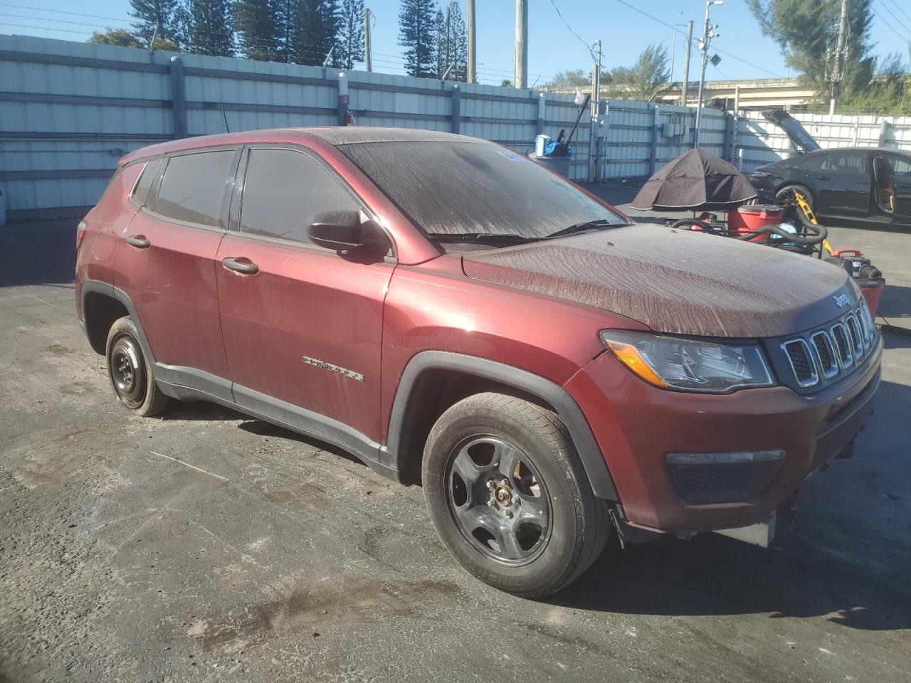 2021 Jeep Compass VIN 3C4NJCABXMT574022 Copart auction photo, water/flood damage thumbnail 4