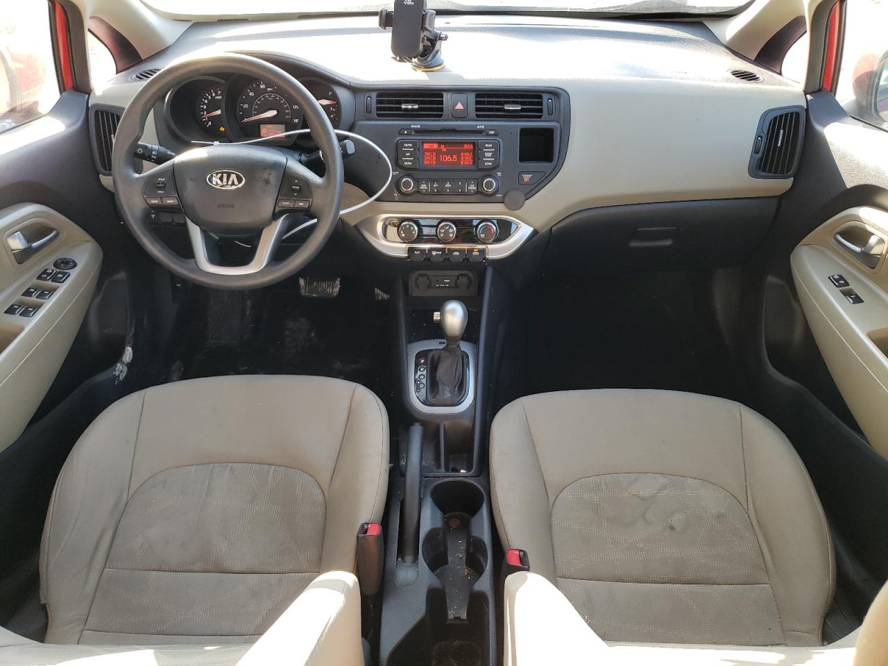 2015 KIA Rio VIN KNADM4A37F6503260 Copart auction photo, rear end / side damage thumbnail 8