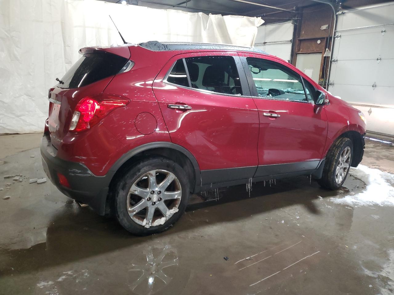 2014 Buick Encore VIN KL4CJGSB9EB578704 Copart auction photo, front end / side damage thumbnail 3