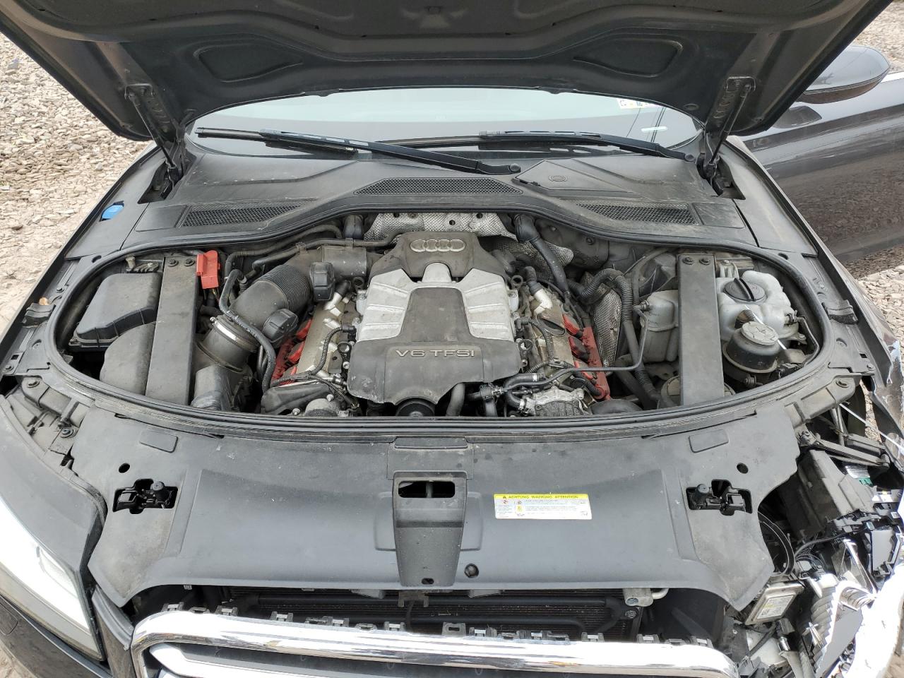 2013 Audi A8 VIN WAURGAFD4DN004304 Copart auction photo, front end / side damage thumbnail 13