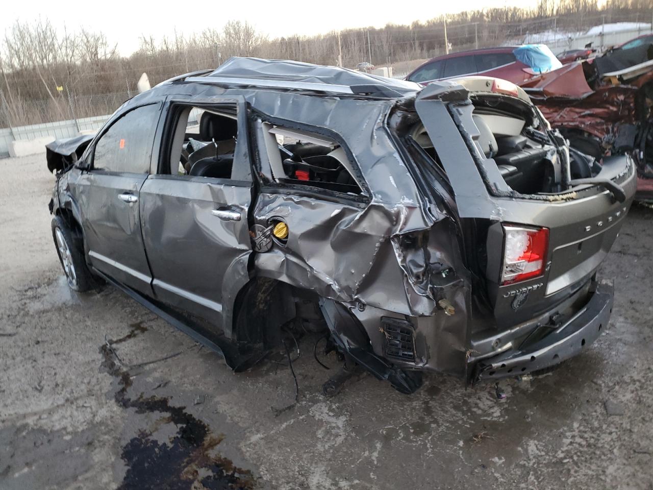 2013 Dodge Journey VIN 3C4PDCDG8DT635035 Copart auction photo, rollover damage thumbnail 2