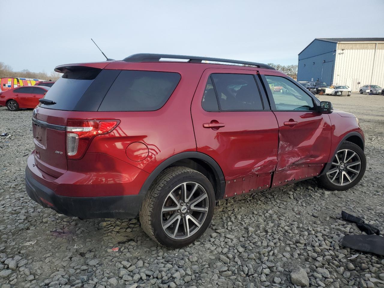 2015 Ford Explorer VIN 1FM5K8D8XFGC55474 Copart auction photo, side damage thumbnail 3