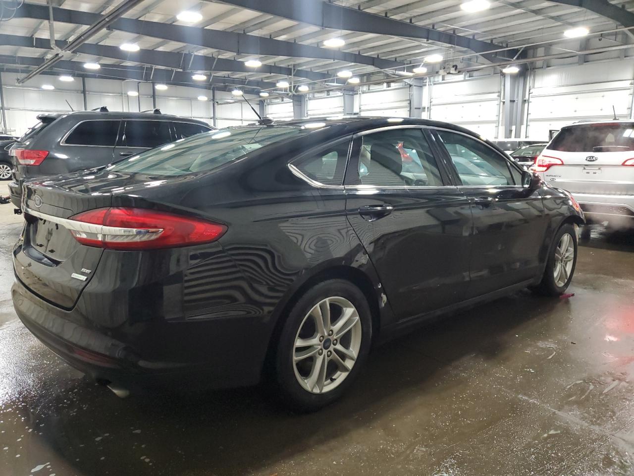 2018 Ford Fusion VIN 3FA6P0HD8JR196709 Copart auction photo, front end / side damage thumbnail 3