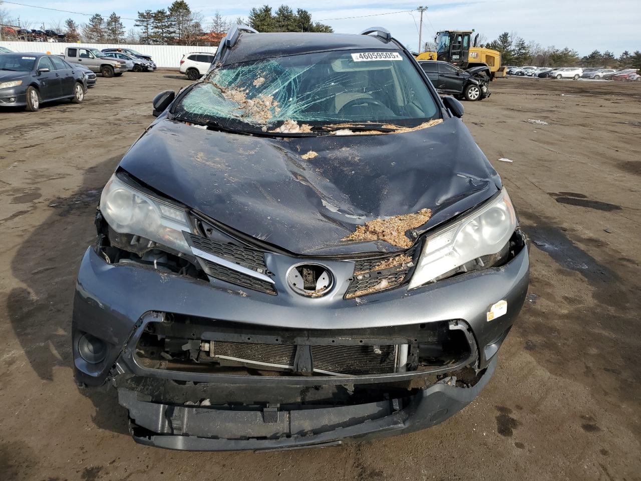 2013 Toyota RAV 4 VIN JTMBFREV3DD018541 Copart auction photo, top/roof / front end damage thumbnail 5