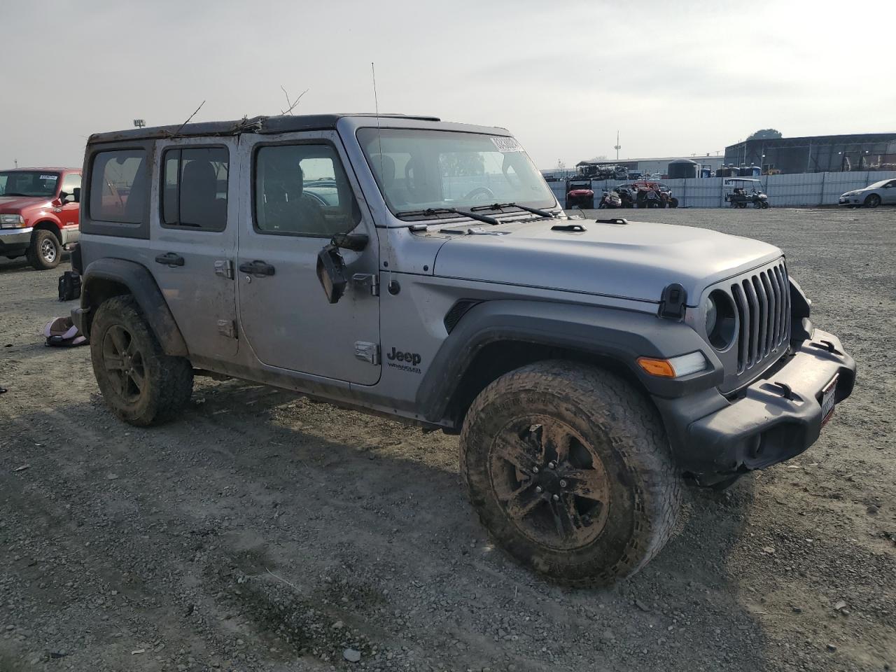 2021 Jeep Wrangler VIN 1C4HJXDG7MW712766 Copart auction photo, all over damage thumbnail 4