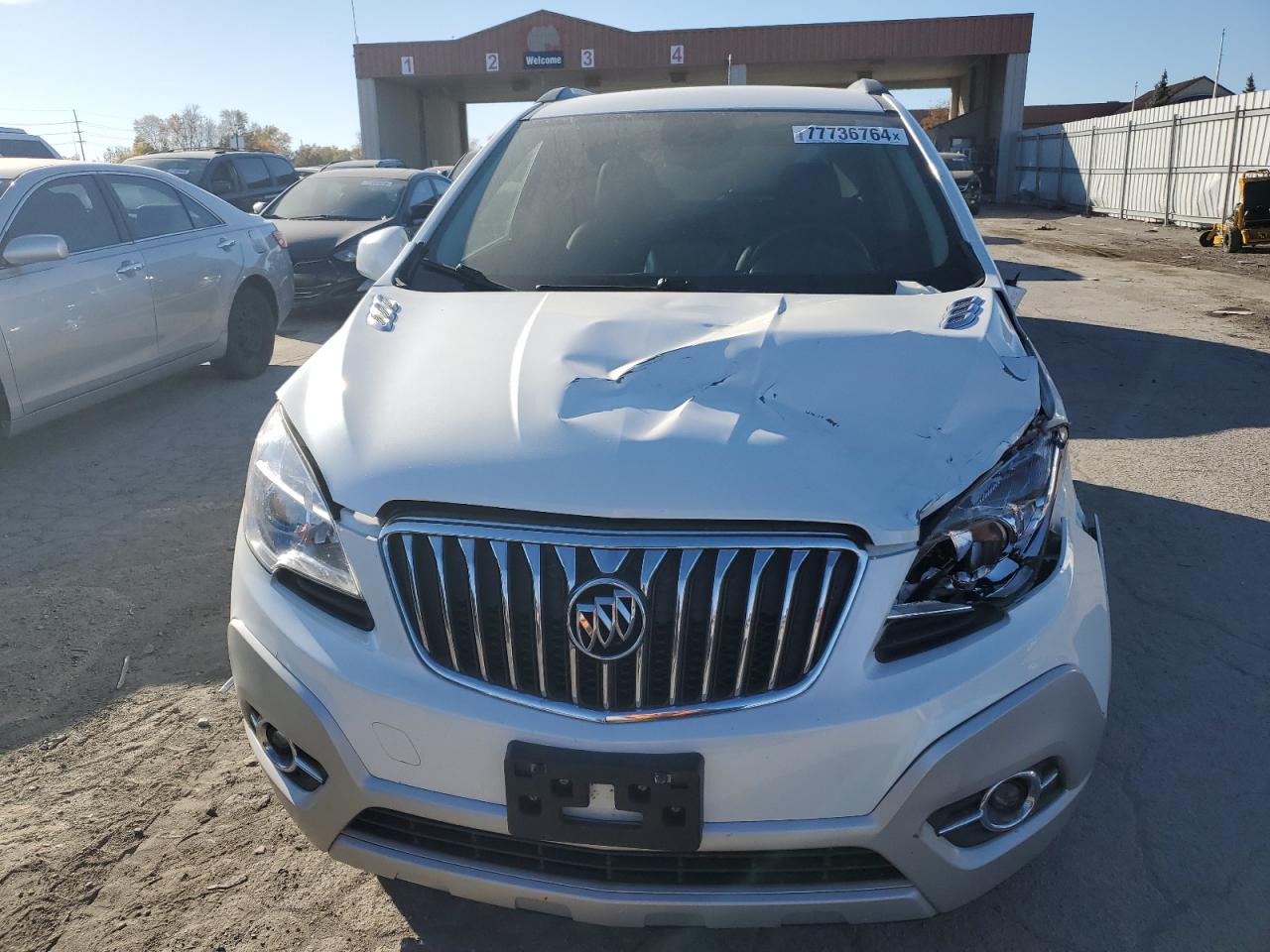 2013 Buick Encore VIN KL4CJBSB9DB100607 Copart auction photo, front end / side damage thumbnail 5