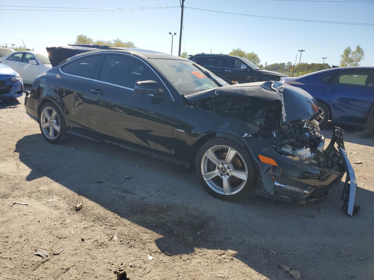 2012 Mercedes-Benz C-klasse VIN WDDGJ4HB6CF929349 Copart auction photo, rear end / front end damage thumbnail 4