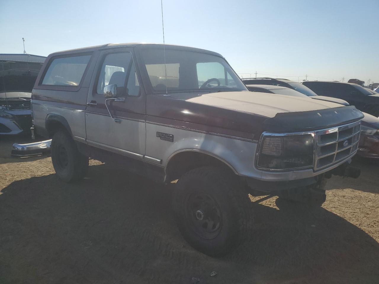 1996 Ford Bronco VIN 1FMEU15H2TLB67974 Copart auction photo, all over damage thumbnail 4