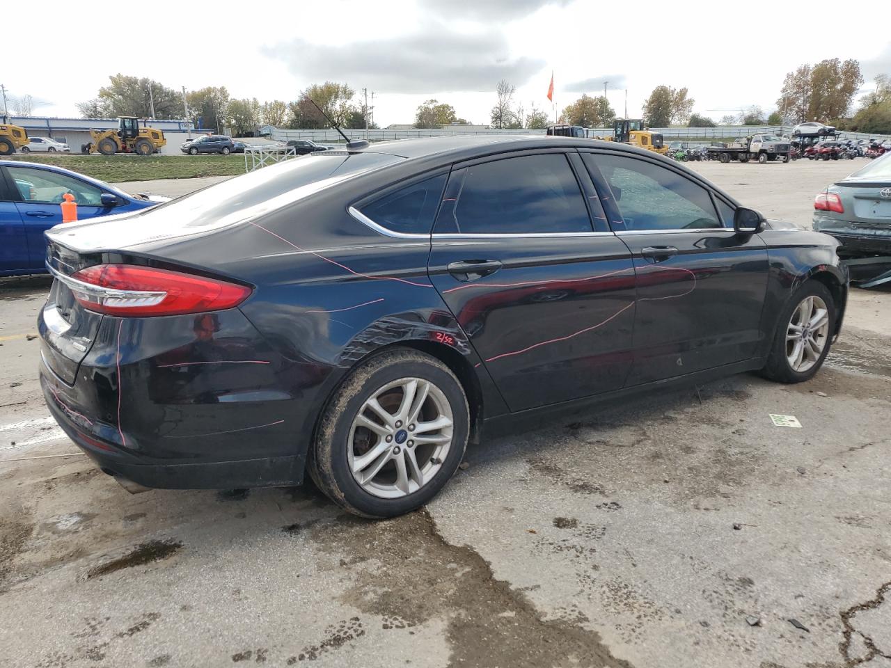 2018 Ford Fusion VIN 3FA6P0HDXJR189034 Copart auction photo, front end damage thumbnail 3