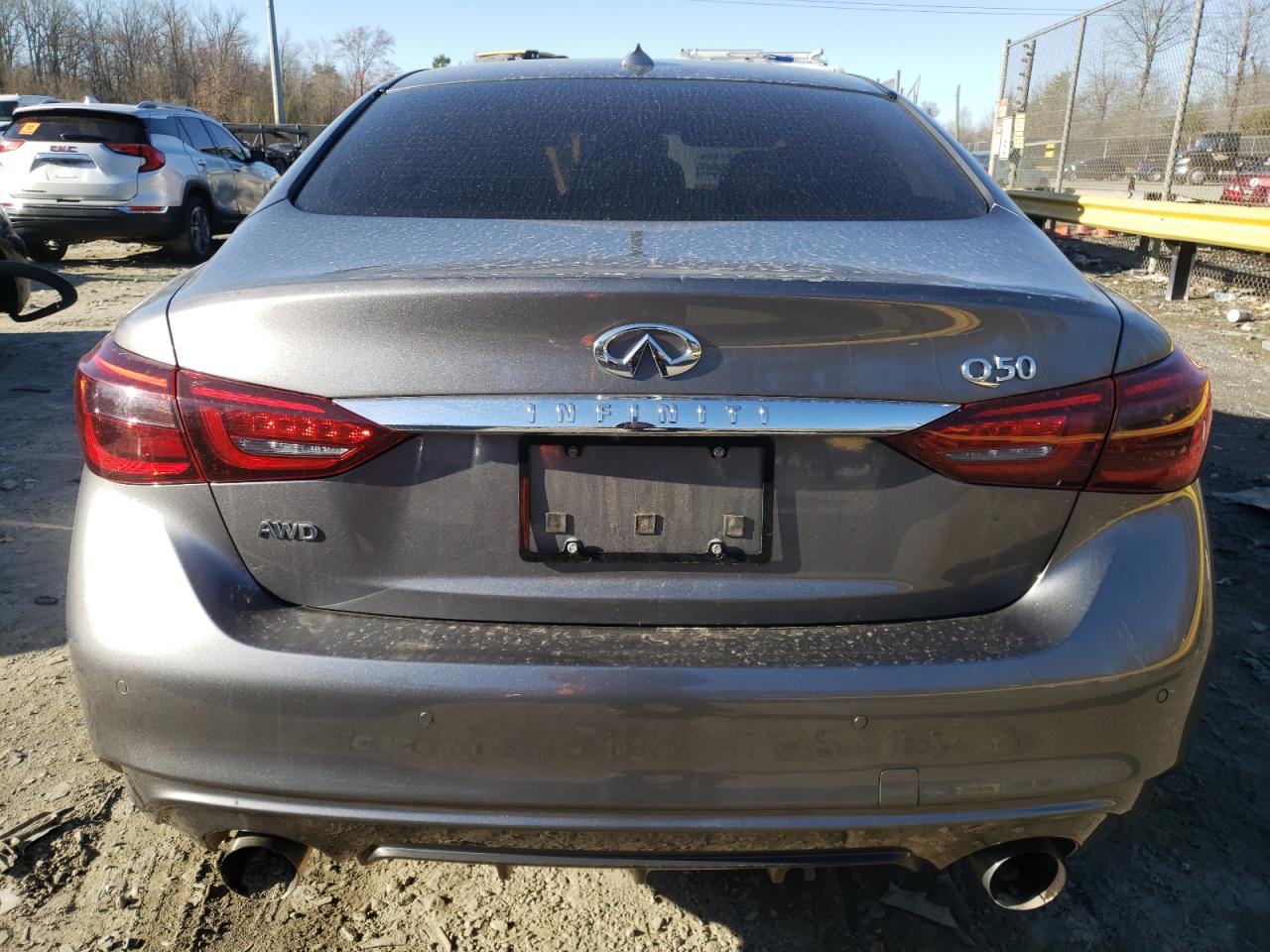 2020 Infiniti Q50 VIN JN1EV7AR9LM256845 Copart auction photo, side damage thumbnail 6