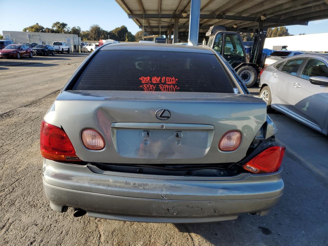 2001 Lexus GS 300 VIN JT8BD69S110150574 Copart auction photo, rear end damage thumbnail 6