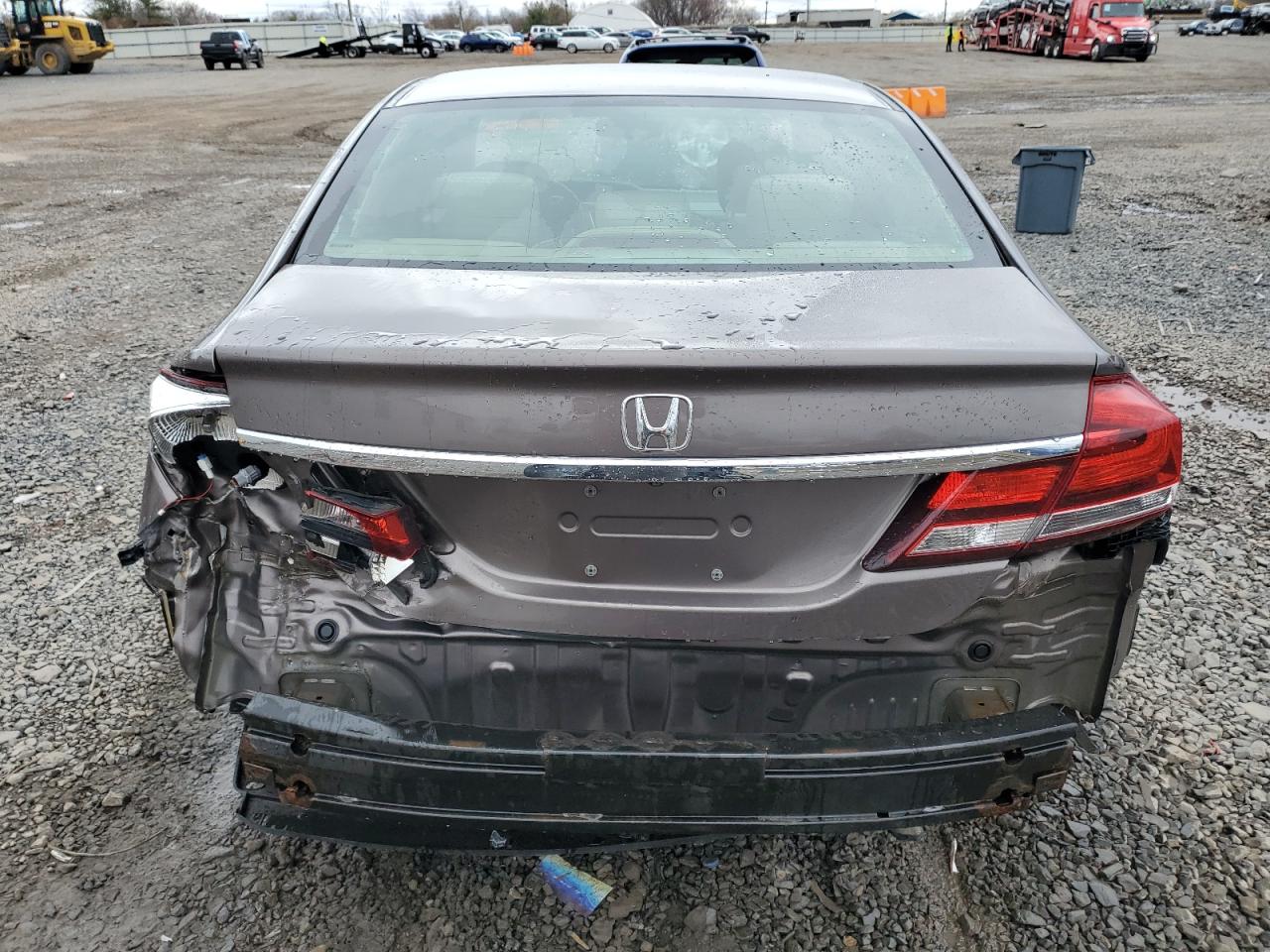 2015 Honda Civic VIN 19XFB2F55FE254144 Copart auction photo, rear end damage thumbnail 6