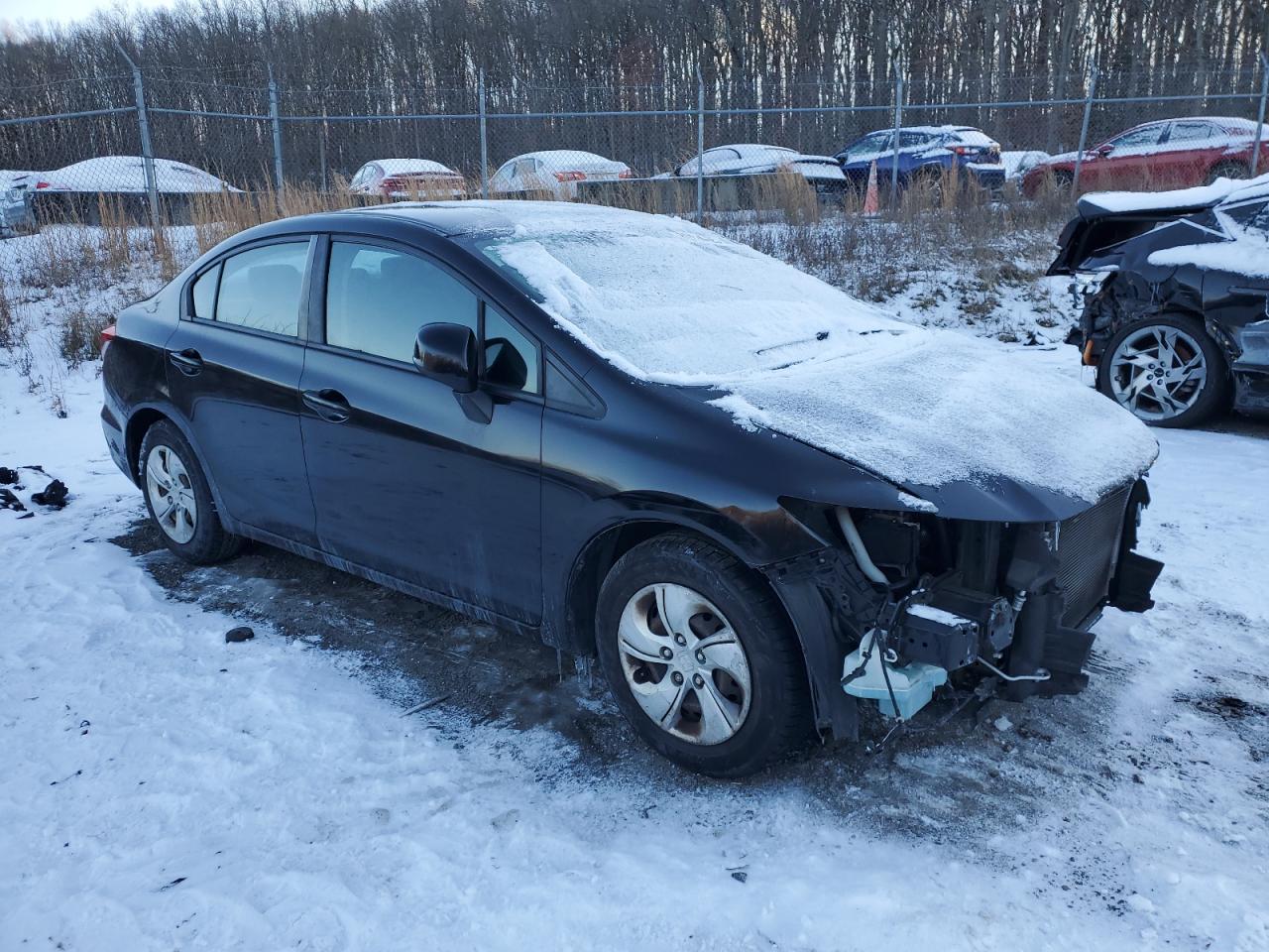 2013 Honda Civic VIN 2HGFB2F57DH591921 Copart auction photo, front end / minor dent/scratches damage thumbnail 4