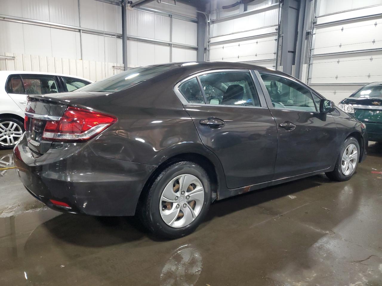 2013 Honda Civic VIN 19XFB2F59DE048175 Copart auction photo, front end / rear end damage thumbnail 3