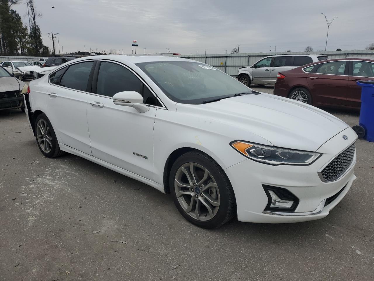2019 Ford Fusion VIN 3FA6P0RU0KR117310 Copart auction photo, rear end damage thumbnail 4