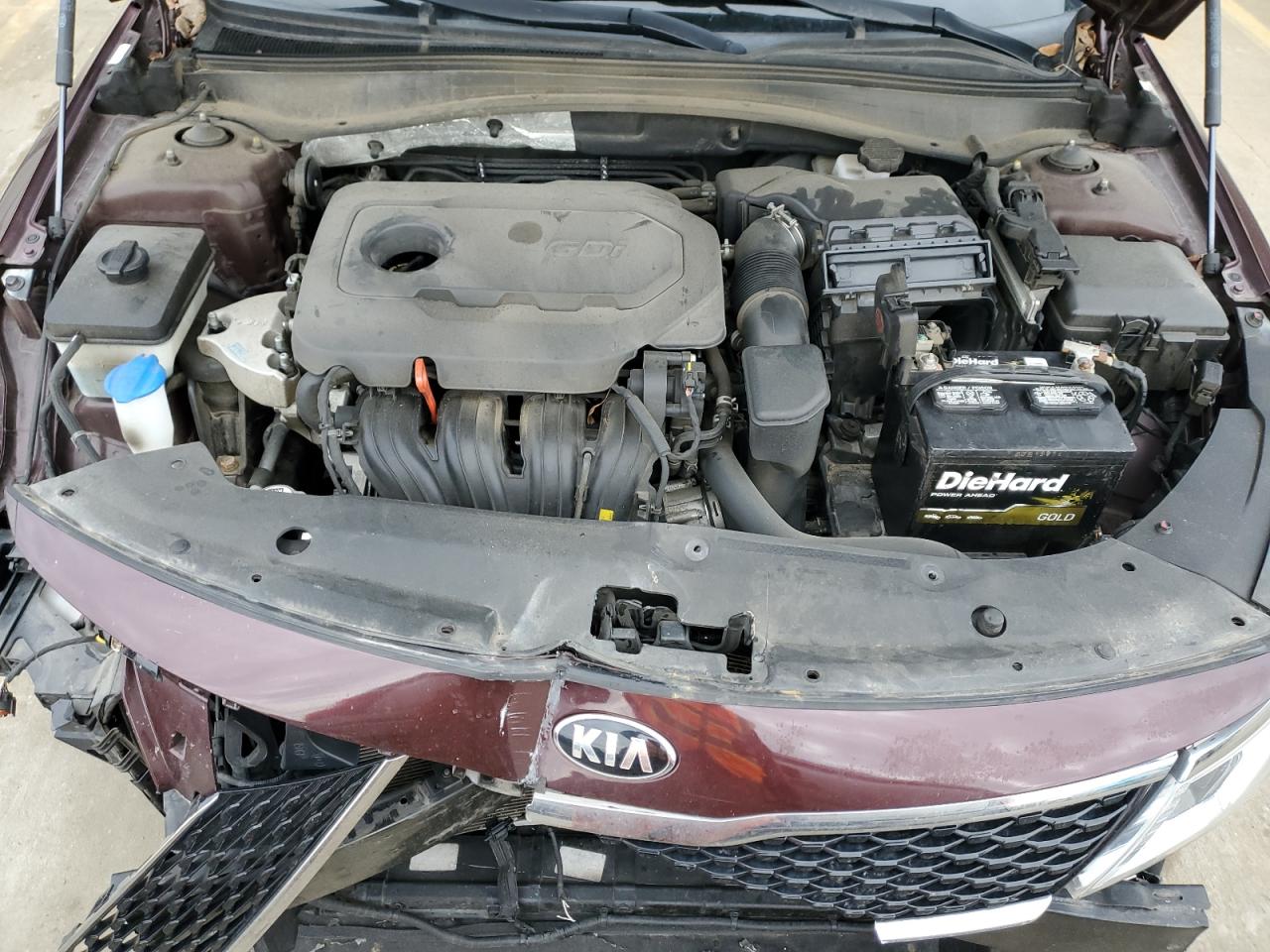 2016 KIA Optima VIN 5XXGT4L39GG090227 Copart auction photo, front end damage thumbnail 12