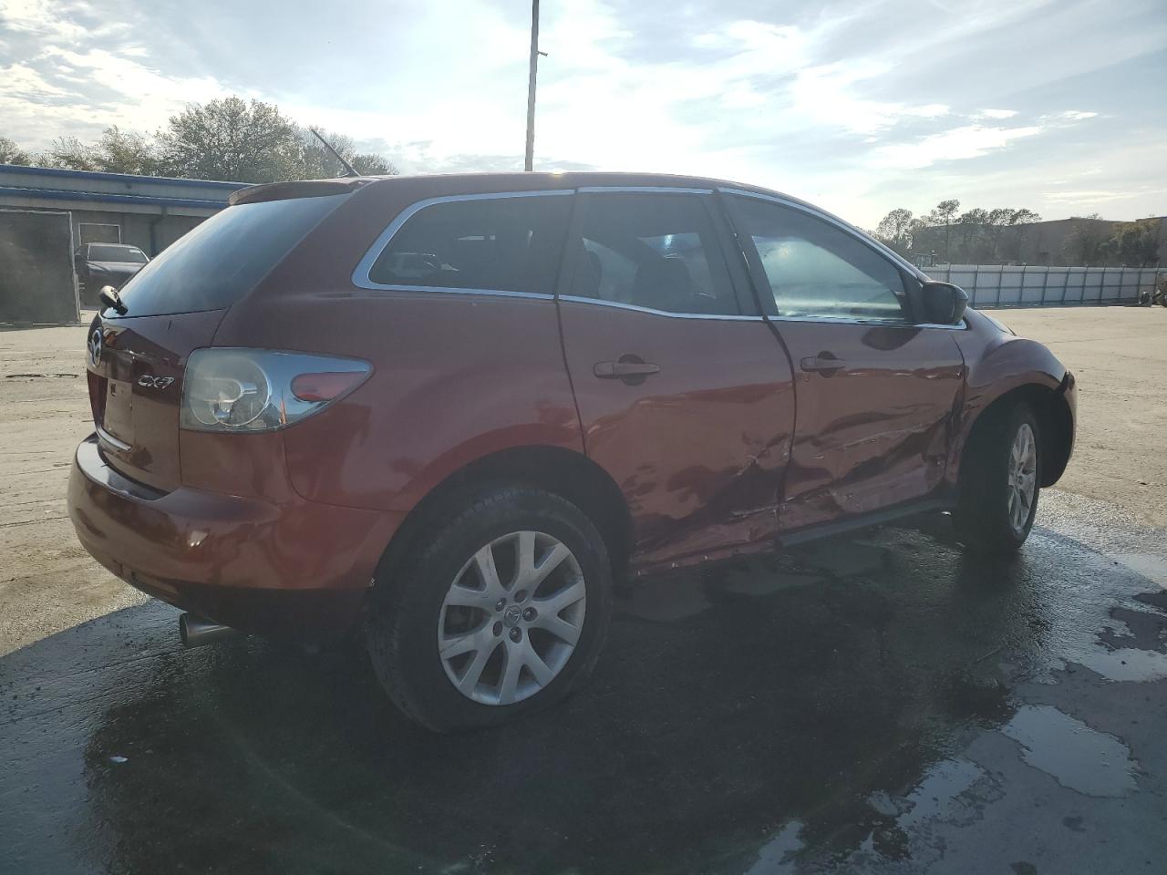 2007 Mazda CX-7 VIN JM3ER293470129431 Copart auction photo, side / front end damage thumbnail 3