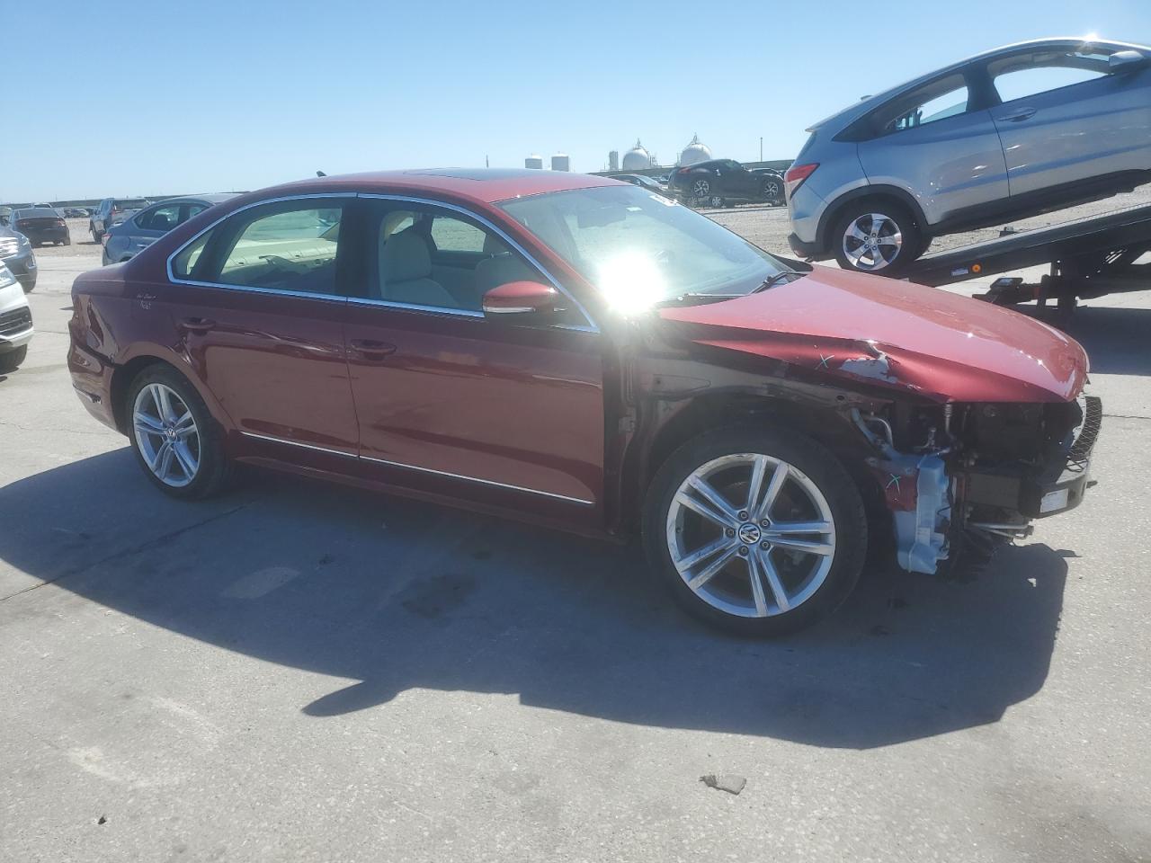 2015 Volkswagen Passat VIN 1VWCV7A32FC087968 Copart auction photo, side damage thumbnail 4