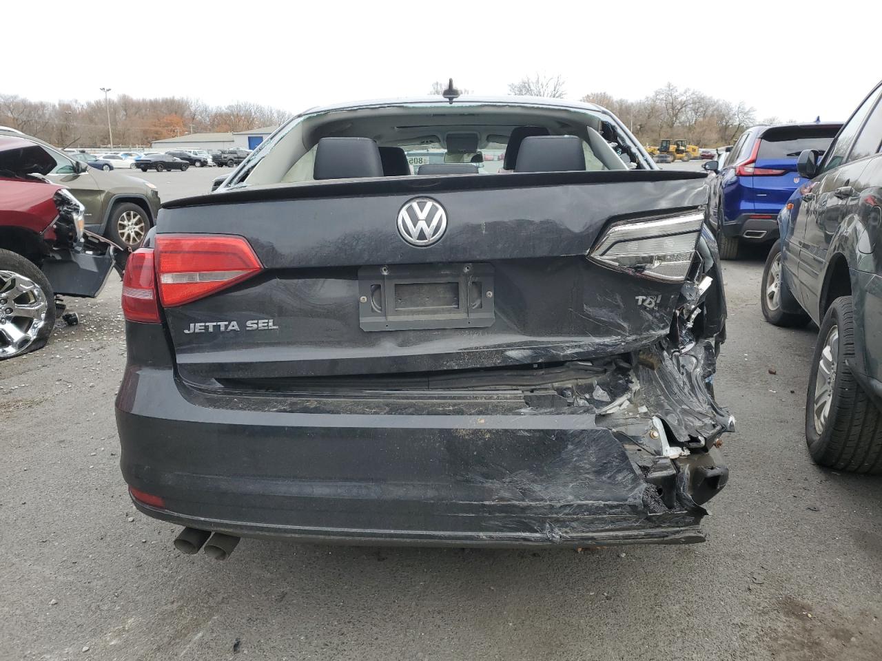 2015 Volkswagen Jetta VIN 3VWLA7AJ0FM305446 Copart auction photo, front end / rear end damage thumbnail 6