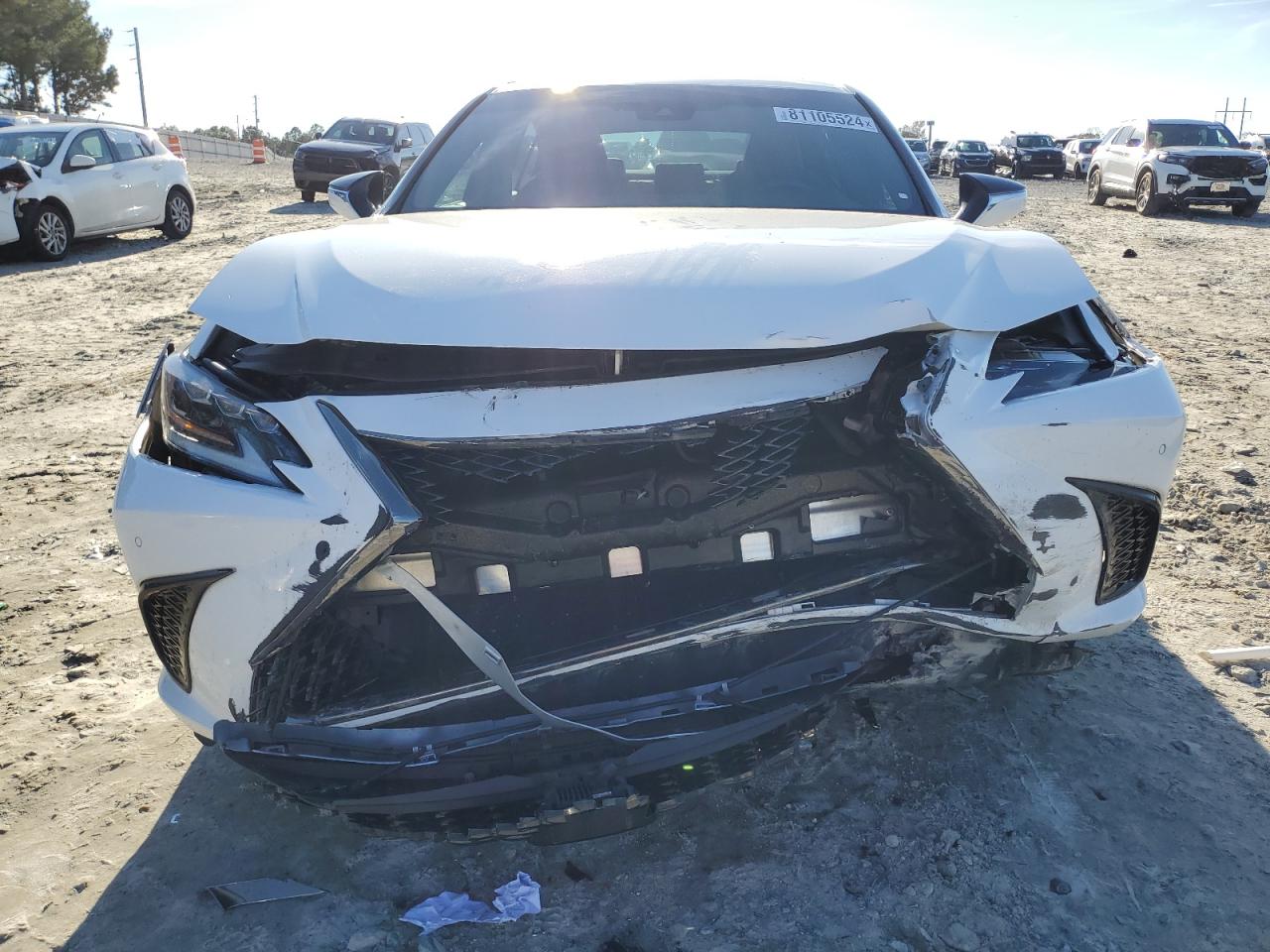 2019 Lexus ES VIN 58ABZ1B16KU044577 Copart auction photo, front end / top/roof damage thumbnail 5