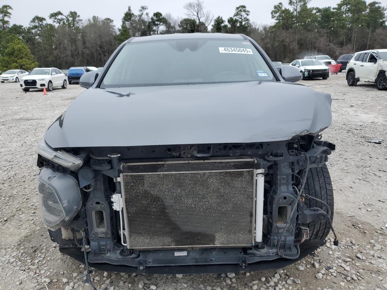 2019 Hyundai Santa Fe VIN 5NMS23ADXKH002248 Copart auction photo, front end / side damage thumbnail 5