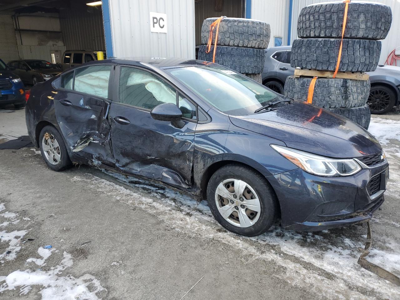 2016 Chevrolet Cruze VIN 1G1BC5SM2G7243140 Copart auction photo, side / front end damage thumbnail 4