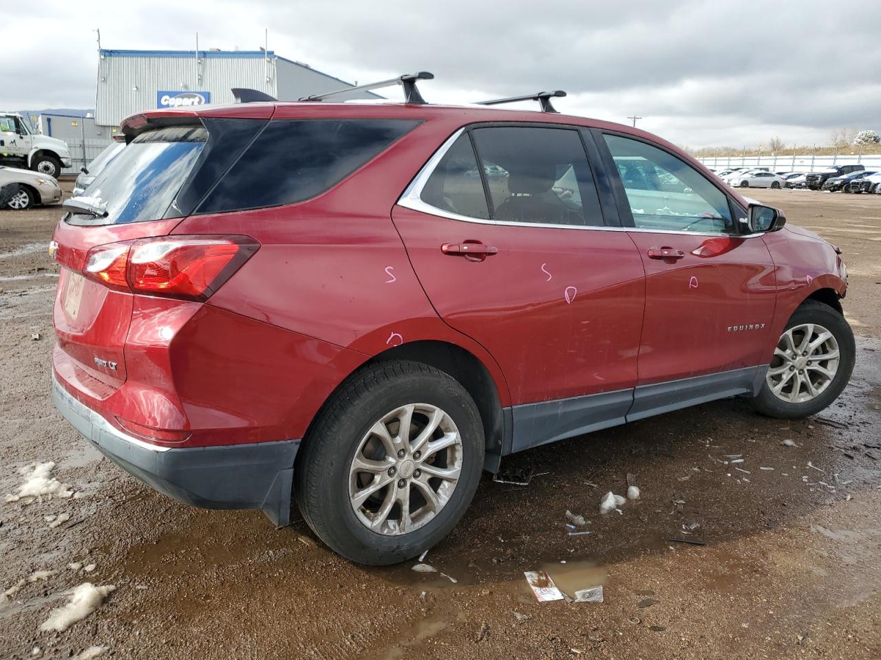 2018 Chevrolet Equinox VIN 2GNAXSEV0J6300556 Copart auction photo, front end / hail damage thumbnail 3
