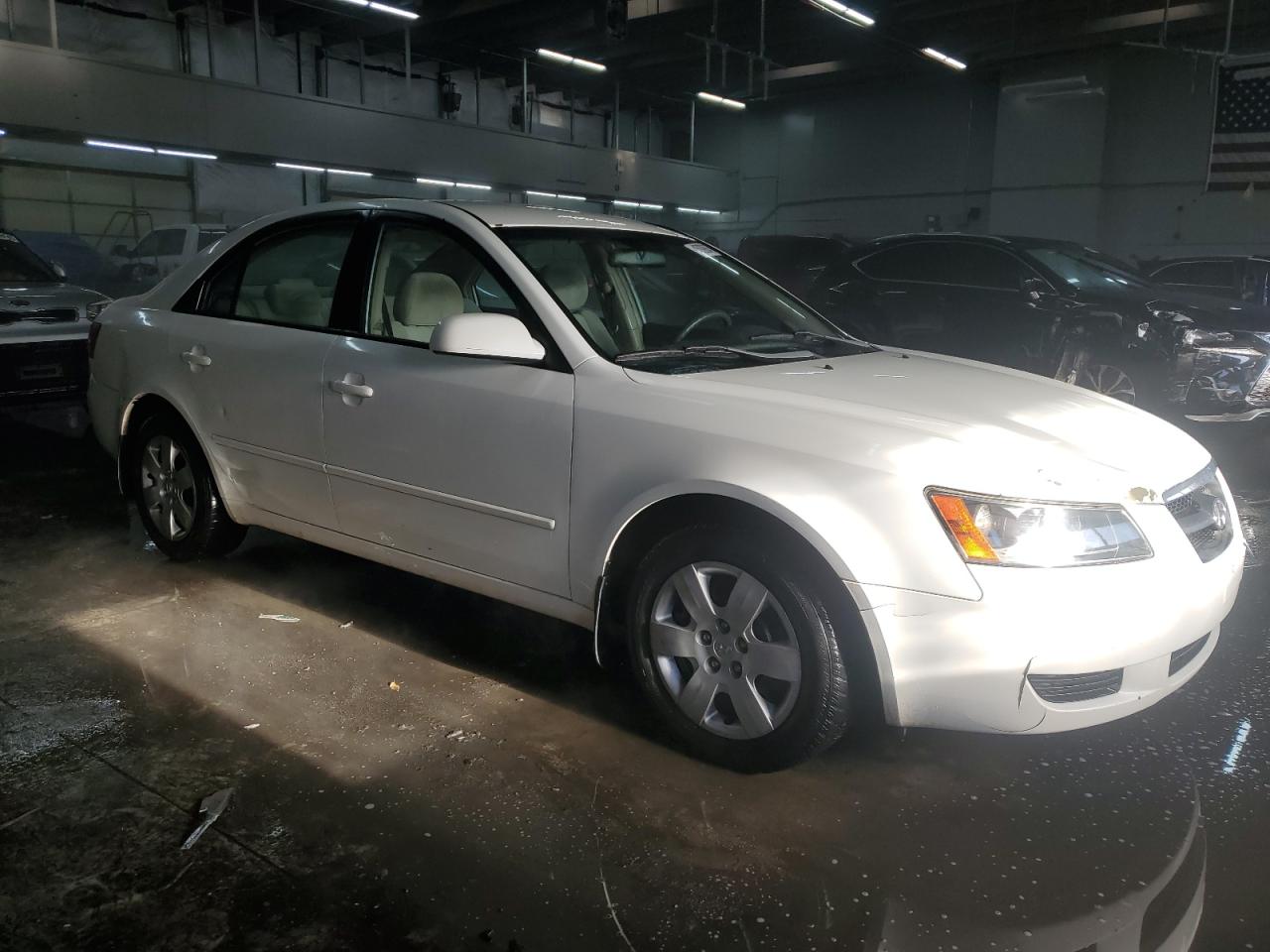 2008 Hyundai Sonata VIN 5NPET46C48H357637 Copart auction photo, front end / side damage thumbnail 4