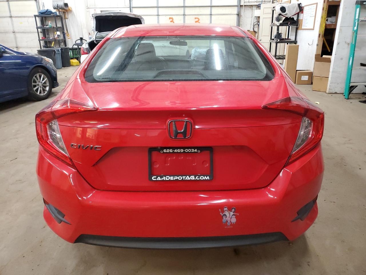 2016 Honda Civic VIN 2HGFC2F54GH577069 Copart auction photo, front end / side damage thumbnail 6
