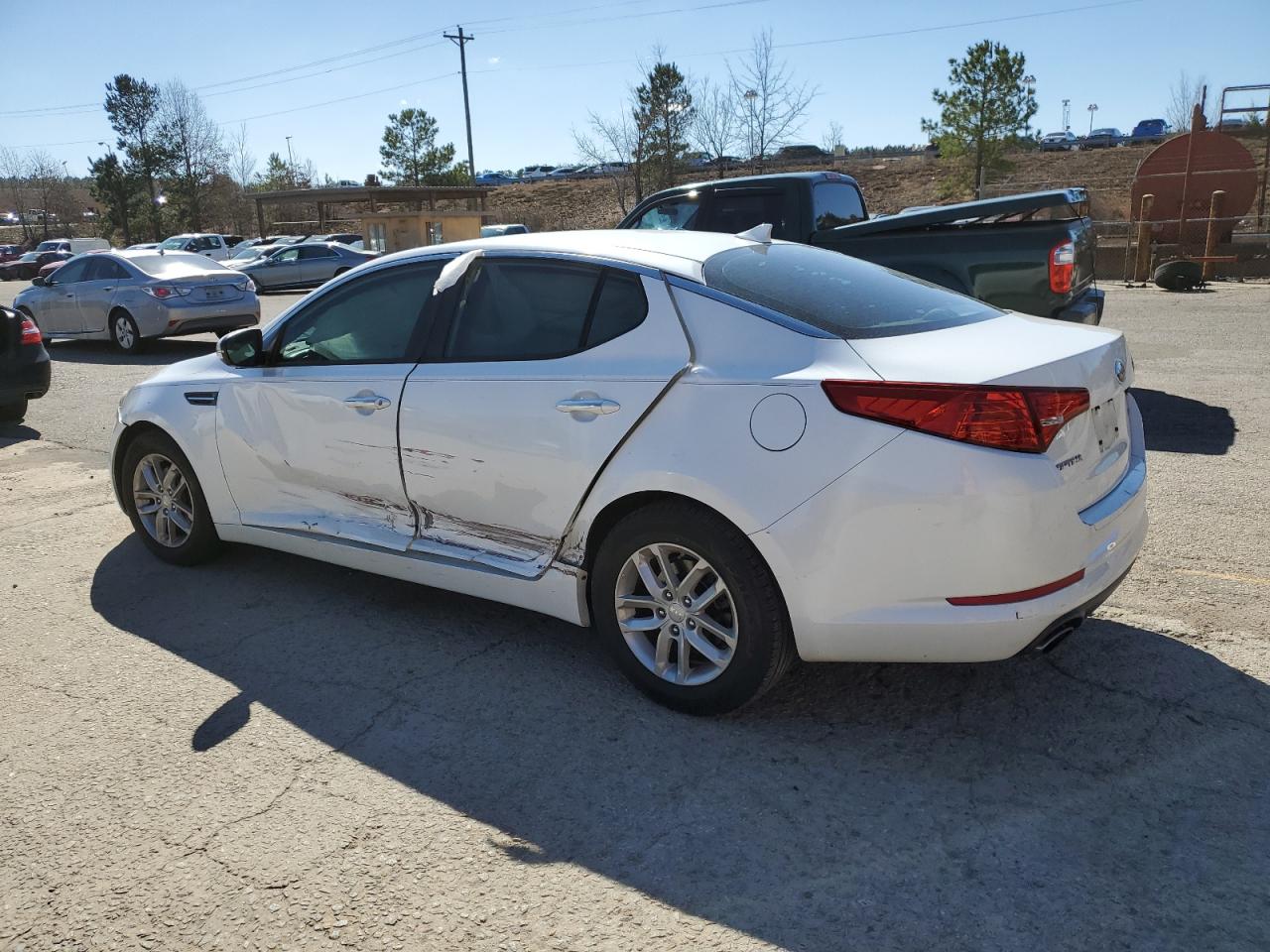 2013 KIA Optima VIN KNAGM4A74D5387034 Copart auction photo, side damage thumbnail 2