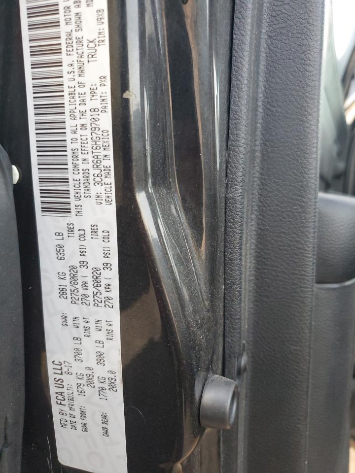 2017 RAM 1500 VIN 3C6JR6AT6HG797018 Copart auction photo, side damage thumbnail 13