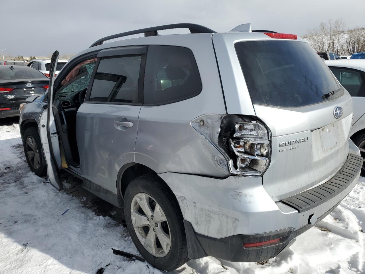 2016 Subaru Forester VIN JF2SJAFCXGH566595 Copart auction photo, side / front end damage thumbnail 2