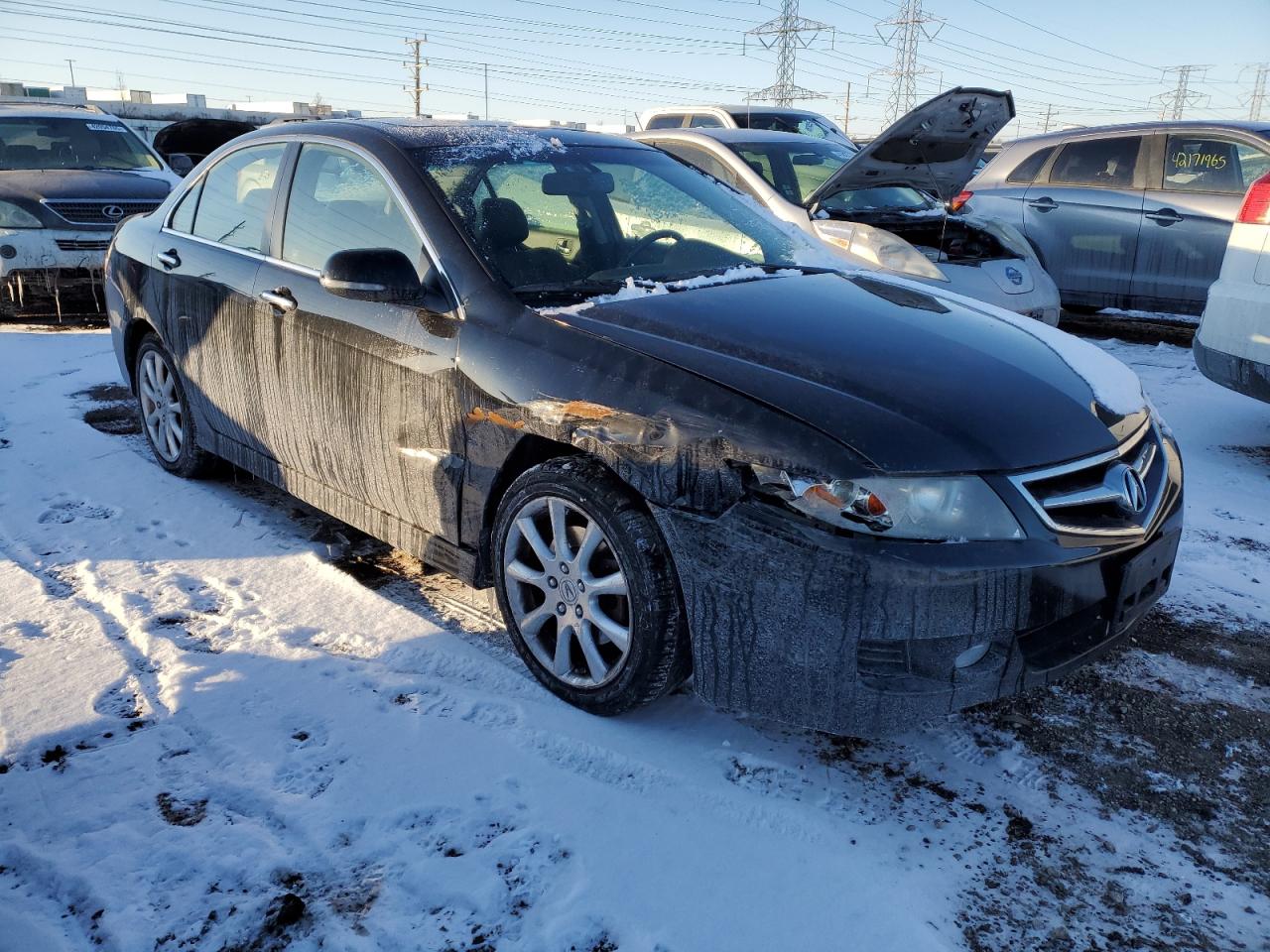 2007 Acura TSX VIN JH4CL96977C022065 Copart auction photo, front end / side damage thumbnail 4
