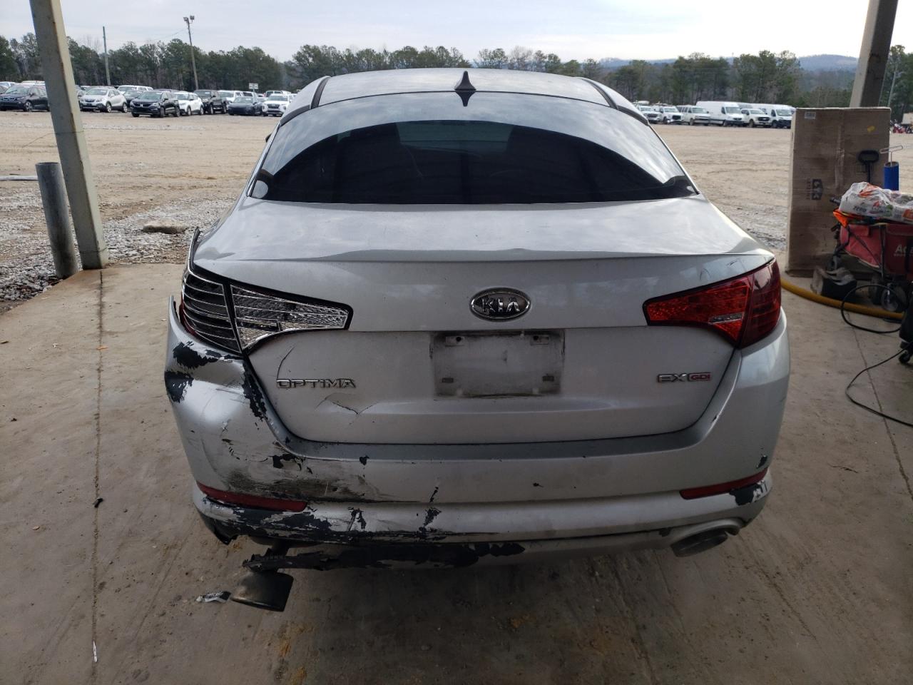 2012 KIA Optima VIN 5XXGN4A79CG033858 Copart auction photo, side / rear end damage thumbnail 6