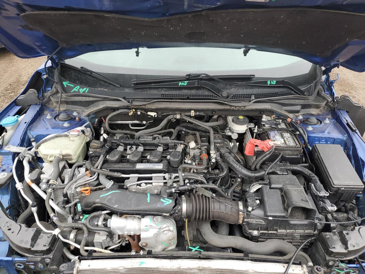 2019 Honda Civic VIN 19XFC1F97KE001752 Copart auction photo, all over damage thumbnail 11
