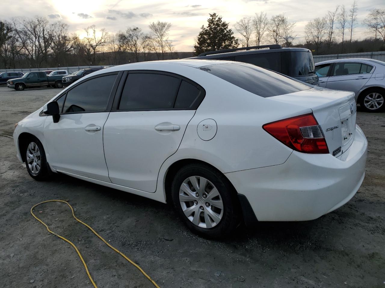 2012 Honda Civic VIN 19XFB2F53CE042953 Copart auction photo, front end / undercarriage damage thumbnail 2