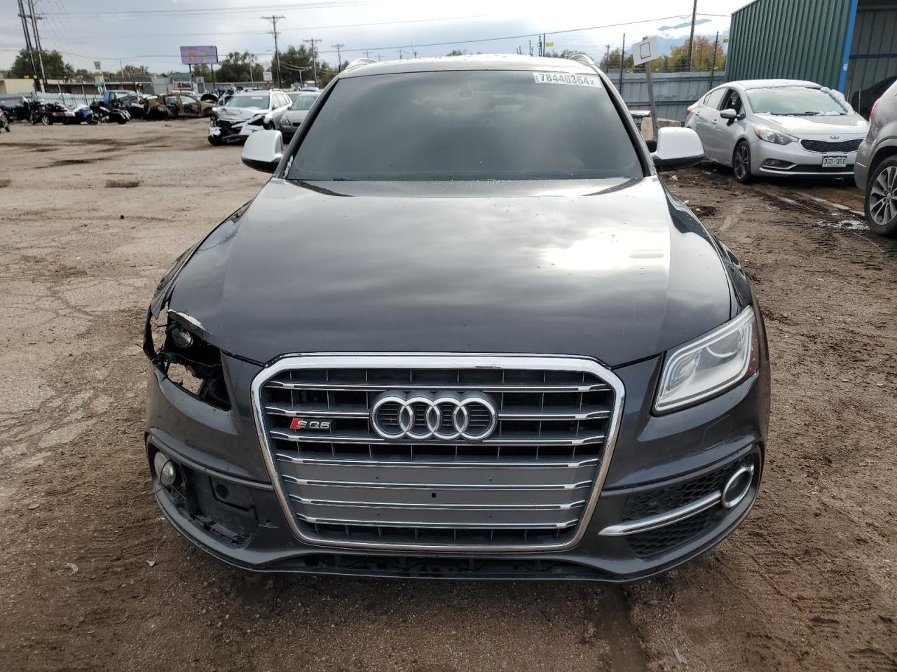 2014 Audi SQ5 VIN WA1VGAFP3EA050558 Copart auction photo, front end / side damage thumbnail 5