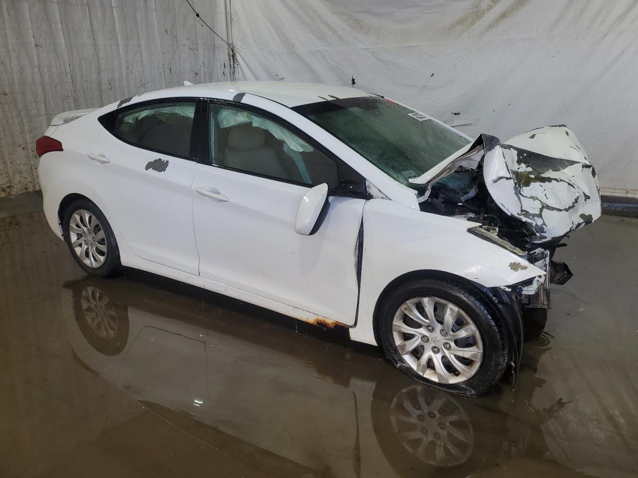 2011 Hyundai Elantra VIN 5NPDH4AE9BH060036 Copart auction photo, front end / side damage thumbnail 4