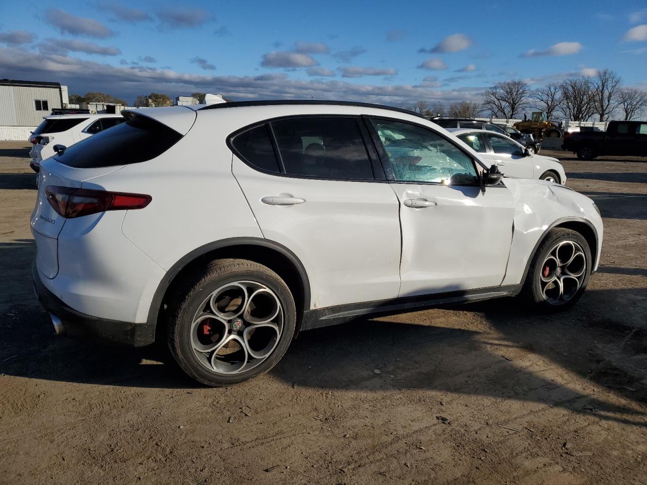 2019 Alfa Romeo Stelvio VIN ZASPAKBN7K7C50837 Copart auction photo, front end / side damage thumbnail 3