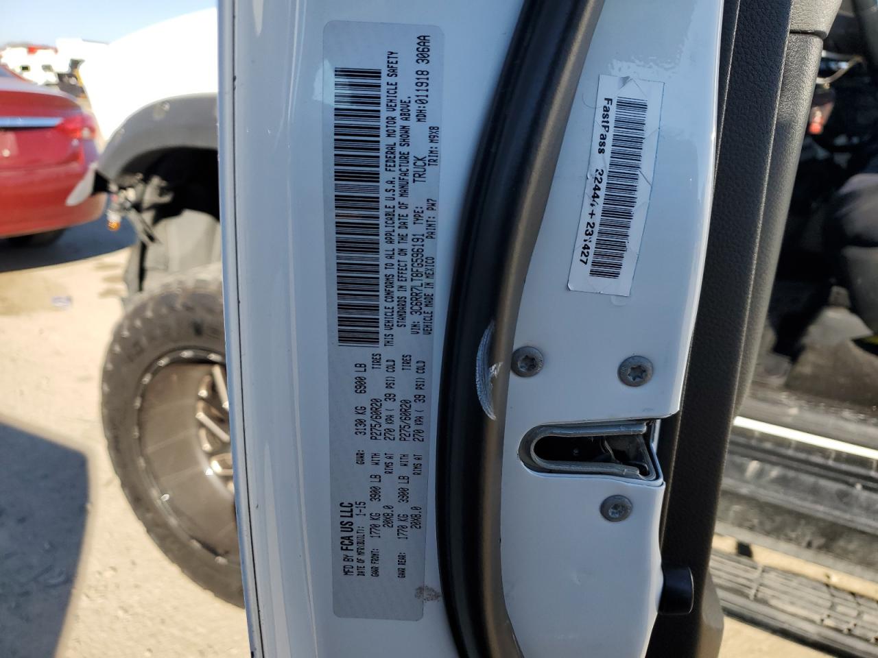 2015 RAM 1500 VIN 3C6RR7LT8FG596191 Copart auction photo, front end / undercarriage damage thumbnail 13